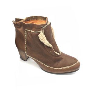 Ganzo Shearling And Leather Ankle Boots